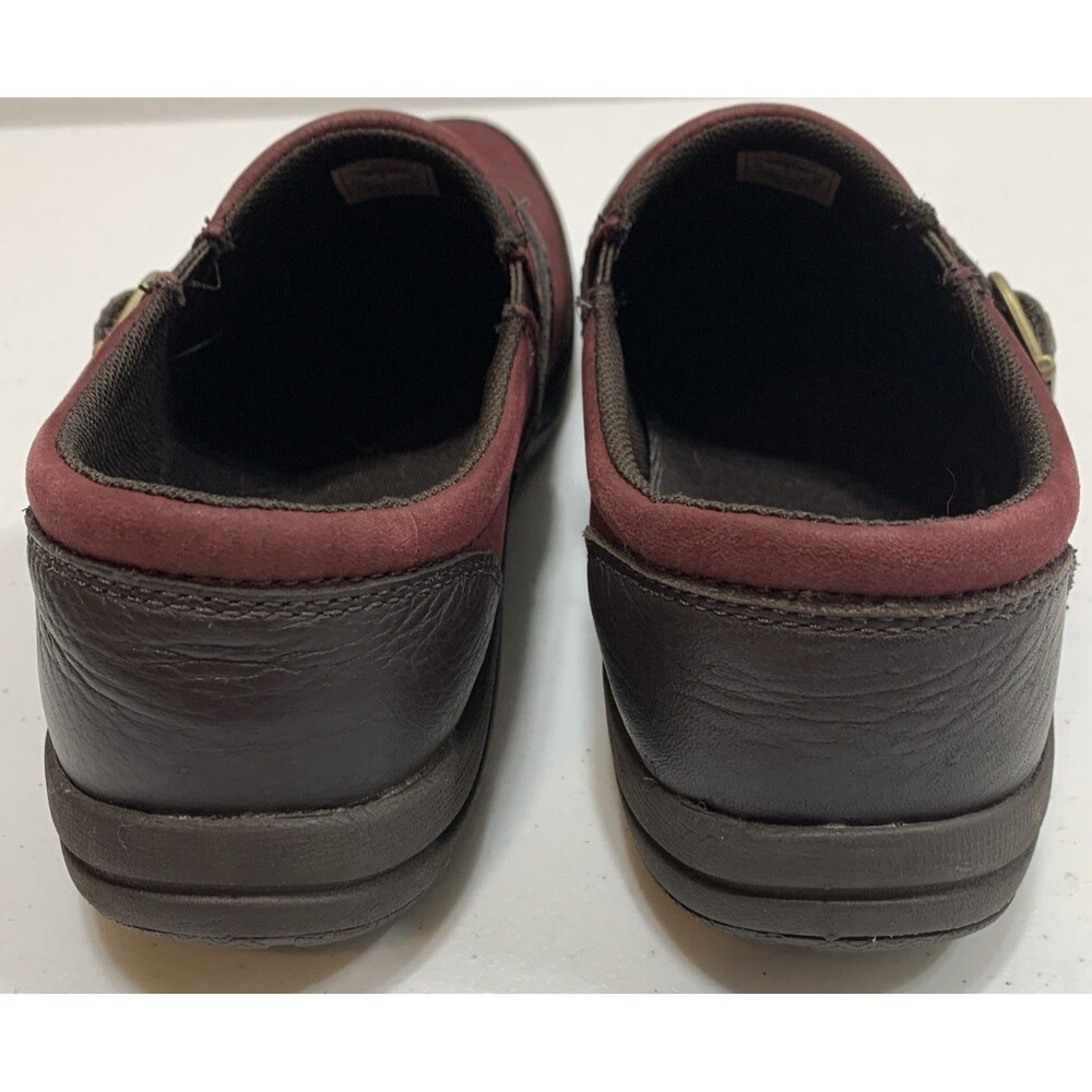 Merrell Dassie Buckle Loafer Shoes Womans 7.5 Deep Red Espresso Leather Comfort - Picture 3 of 11